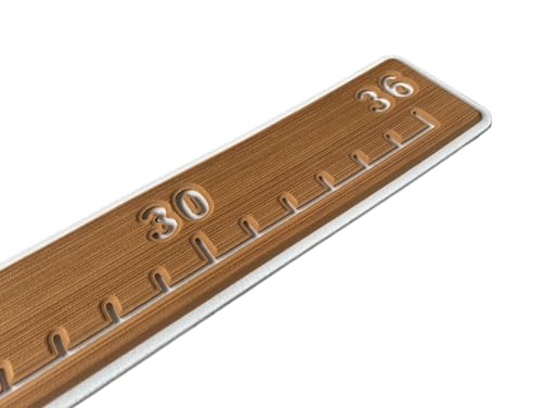 Next Level Inc. | Fish Ruler | SeaDek | 36 inch Fish Measurement Tool | Perfect for Boats and Kayaks | Mocha/White - color: Mocha/White