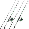 One Bass Fishing Rod Reel Combos, Spinning & Casting Combo, Graphite 2Pc Blanks, Stainless-Steel Guides, Super Polymer Handle - color: Spinning Combo-2 PACK, size: 7'0"