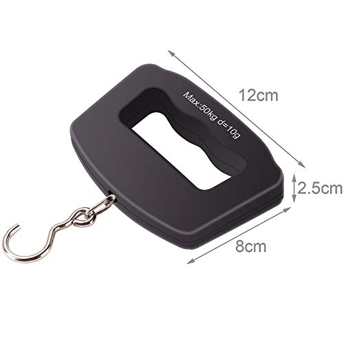 Kinstecks 110lb/50kg Fish Scales Backlit LCD Portable Electronic Balance Digital Fishing Scale Hanging Scale for Hunting Fishing Postal Kitchen