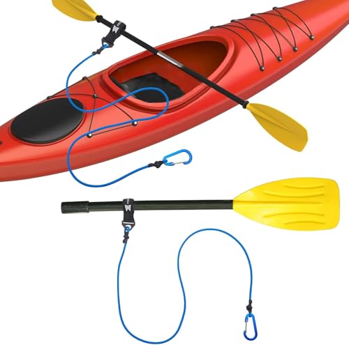 Kayak Paddle Leash, Paddle Leash Lightweight Coiled Kayak Rod Leashes for SUP Kayaking Canoing Fishing Boating - color: Blue - 4 Pack