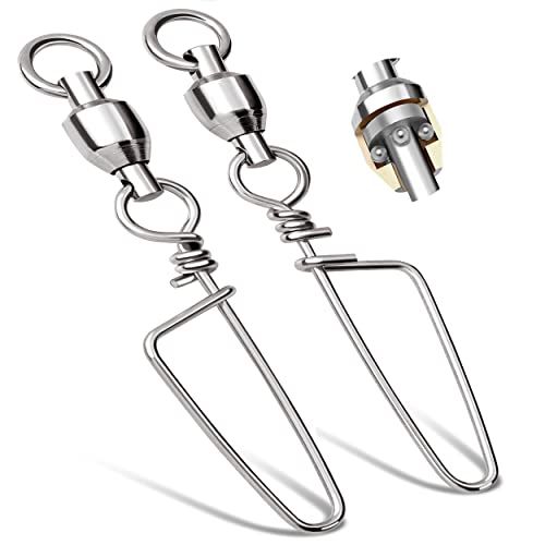 Fishing Snap Swivels,High Strength Saltwater and Freshwater Ball Bearing Swivel Corrosion Resistance Stainless,Fishing Swivels & Snaps,Swivels Fishing Tackle Barrel Swivel - size: SIZE0(18LB)20PCS