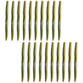 Soft Plastic Worms for Bass Fishing 20pcs FS/RE-09 | Salted ,Soft Plastic ,Fishing Lures ,with Hook Slot ,5.31in ,Saltwater Freshwater ,Bass Baits - color: Color E