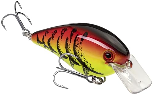Strike King KVD 1.5 Hard Knock Fishing Lure, 3/8 oz, 3D Lifelike Eyes - color: Green Tomato, size: 3/8oz