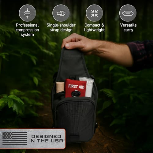 GunZee Tactical Sling Backpack, MOLLE-Compatible Sling Bag for EDC, Travel, Camping, Hiking, Hunting, Fishing, and Tactical or Military Use, Multiple Compartments, Concealed Carry and Range Bag