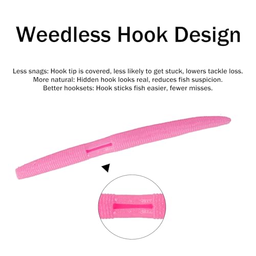 Soft Plastic Fishing Lures with Salted Hook Slot 10pcs FS/RE-09 - color: Color H