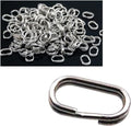 100Pcs Fishing Split Rings Stainless Steel Fishing Oval Split Rings Swivel Snap Carp Fishing Tackle Chain Connector Heavy Duty Split Rings Size Wire Diameter Terminal Tackle and Accessories 0.7mm
