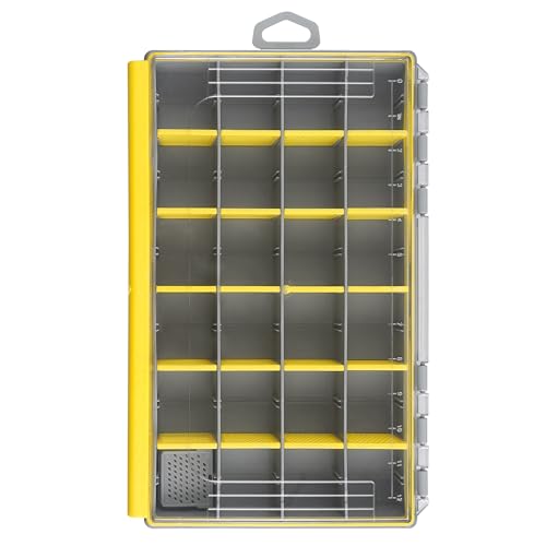 OROOTL Waterproof Fishing Tackle Box Organizer Versatile Storage Organizer Box with Adjustable Dividers Transparent Tackle Boxes Saltwater Freshwater Fly Fishing Accessories Gift for Men - style: 3700 (14.17"x8.9"x1.89")-1pcs