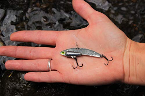 SteelShad - Heavy Series 1/2 oz. Bass Fishing Lures - Lipless Crankbait for Freshwater Fishing - Perfect for Smallmouth & Largemouth Bass, Walleye, Pike & Trout - Heavy Series - color: Silver