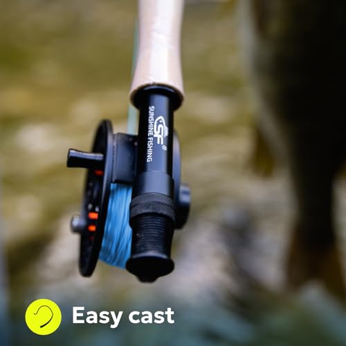 SF Fly Fishing Line Weight Forward Floating Fly Line for Fly Fishing 3wt 4wt 5wt 6wt 7wt 8wt 100FT Double Welded Loops - color: New Sky Blue, size: WF4F 100FT
