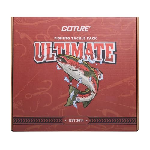 Goture Fishing Lures with Tackle Box and Fishing Tool Kit Set for Men Women, Include Fish plier, Braid Scissors, Fishing Gripper, Fish Ruler with Gift Box - color: Gift Boxed, size: Tools Set+66pcs Lure Kit (NO SCALE)