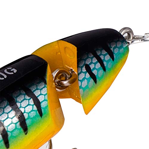 Arbogast Jointed Clicker Jitterbug Topwater Bass Fishing Lure - Excellent for Night Fishing, Perch, Freshwater Fishing Gear and Accessories, 3 1/2", 5/8 oz