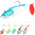 Syosisny 6-Piece Soft Fishing Lure Set, Realistic Bionic Swimbait for Bass, Trout, Saltwater & Freshwater Fishing Lures, Durable Fishing Gear Accessories - size: 3.93
