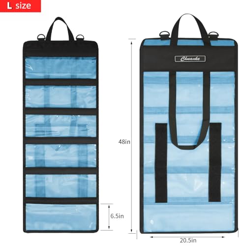 Lure Bag 6 Pocket PVC Protective Cover Durable Fishing Bag Trolling Lure Tackle Box - size: Large