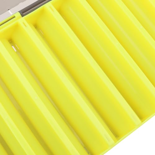 Double Sided 14 Compartments Fishing Tackle Boxes Fishing Lure Box Organizer, Fishing Bait Tackle Storage Case, Container Box for Jewelry Beads Earring Hook (Yellow) - color: Yellow