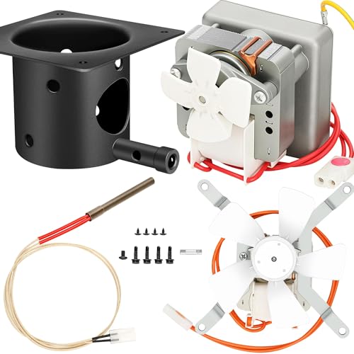 Auger Motor,Grill Induction Fan Kit, Fire Burn Pot and Hot Rod Ignitor,Traeger Parts Replacement Traeger Grill Parts for Pit Boss Grill Parts and Auger Motor Traeger Grill for BBQ Traeger Fan Kit - color: black