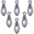 Fishing Weights Sinkers Bank Fishing Lead Sinkers Bullet Fishing Weights Ocean Saltwater Surf Fishing Gear Fishing Assortment 1oz 2oz 3oz 4oz - style: 3oz-6pcs
