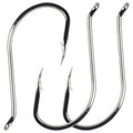 Octopus Fishing Hooks, 100pcs Offset Circle Hooks High Carbon Steel Catfish Hooks Freshwater Saltwater Fishing Gear Tackle 11 Sizes - size: #2-100pcs