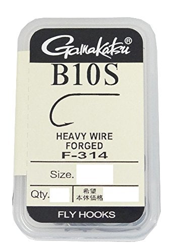 Gamakatsu F314 12882 Fly Hook, B10S, NS Black, Various - style: No. 10