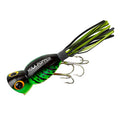 Arbogast Hula Popper Topwater Bass Fishing Lure - color: Fire Tiger, size: 1 3/4 in, 1/4 oz