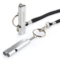 Noopel Emergency Whistles Lifeguard Safety Whistle with Lanyard and Keychain for Outdoor Camping Hiking Boating Backpacking Fishing Kayak Kids Rescue Signaling Loud Survival Whistle - color: 2 Pack Silver