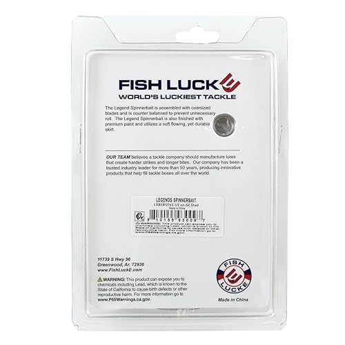 Luck E Strike Jimmy Houston Legends Spinner Bait with Willow Blades - color: SX Shad, size: 1/2 OZ