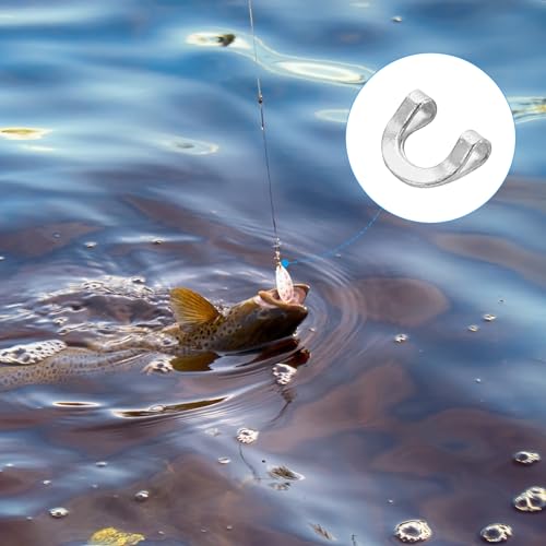 PATIKIL Fishing Spinner Clevis, Easy Spin U-Shaped Brass Links for Lure Fishing Spoon Spinnerbait Inline Parts Accessory - color: Silver Tone, size: 0.17"