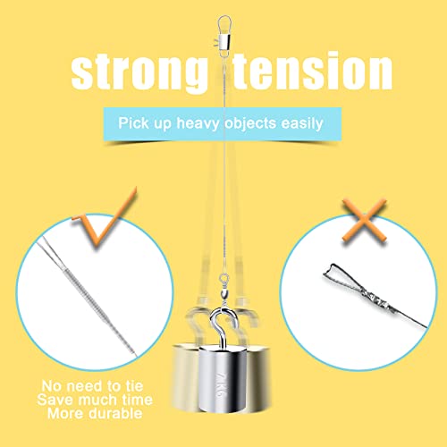 Fishing Leaders, Anti-bite Stainless Steel Wire Leaders Fishing Leaders Line with Swivels for Saltwater and Freshwater - color: silver
