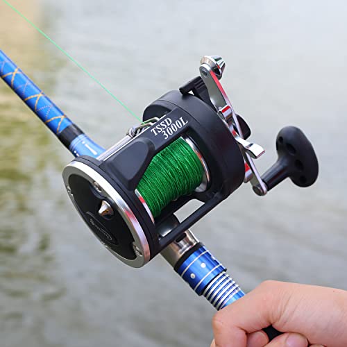 Sougayilang Trolling Reel, Level Wind Fishing Reel, Conventional Reel for Salmon and Catfish