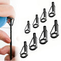 Fishing Rod Tip Repair Kit 8Pcs Fishing Rod Tips Stainless Steel Guide &Ceramic Ring Replacement Set for Fishing Rods - size: Big-8pcs