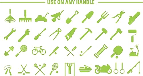 Silicone Rubber Grip Wrap for Tool Handles, Fitness and Sports Equipment - 1.7mm Thick - color: Lime Green