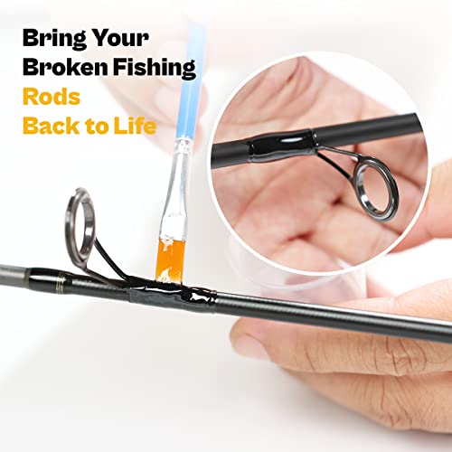 OJY&DOIIIY Fishing Rod Repair Kit, All-in-One Supplies for Fishing Pole Eyelets Replacement with Rod Guides,Epoxy Glue,Wrapping Thread and Tape - color: Spinning