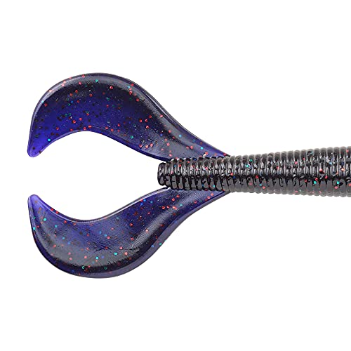 Berkley PowerBait Speed Boss Fishing Soft Bait - color: Junebug Red, size: 4 3/4"