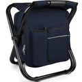 Kikerike Backpack Stool Cooler Chair Heavy Duty 300 LBS Max Load Portable Lightweight Stool Backpack Folding Fishing Cooler Seat for Camping Hunting Fishing - Navy Blue - color: Navy Blue