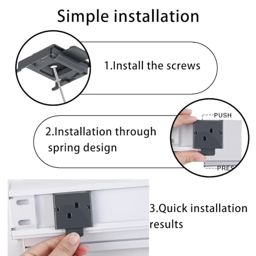 coolaroo Replacement Parts - Outside Mounted Blinds Curtain Rod Bracket Attachment, Vertical Blinds Replacement Parts, Deer Blind Brackets & mini Blind Brackets for Blinds Replacement - color: Gray, size: 2 SET