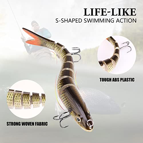 Fishing Lures Set - Multi-Stage Bait, Slow Sinking Bionic Bait for Freshwater & Saltwater Bass - Men's Fishing Gift - color: Multicolor 3-3