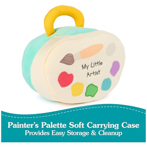 GUND Baby My Little Artist 5-Piece Plush Playset with Rattle, Squeaker and Crinkle Plush Toys, Sensory Toy for Babies and Newborns, 7.5” - style: Artist Playset