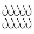 10PCS High-Carbon Steel Circle Hooks Barbed Fishing Hooks with Holes, Freshwater and Saltwater Fishing Hooks for Tuna, Catfish, Bass - size: 6/0