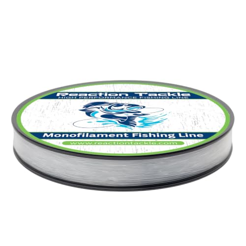 Reaction Tackle Monofilament Fishing Line - Premium Nylon Mono Line, Strong & Abrasion-Resistant, Low Memory for Smooth Long Casts - Freshwater & Saltwater - color: Clear, size: 8lb (350 Yards)