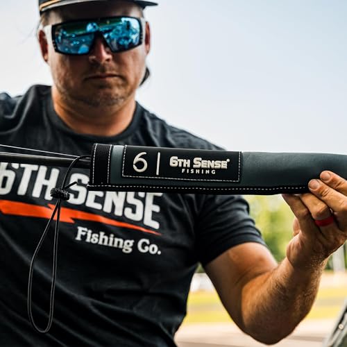 6th Sense – ProSix Rod Sleeve – Hook-Resistant Neoprene Covers for Superior Durability, Color-Coded Rod Storage or Organization, Floating Material (Spinning, Willis Bayou - Blood) - color: Willis - Bayou Blood, style: Spinning