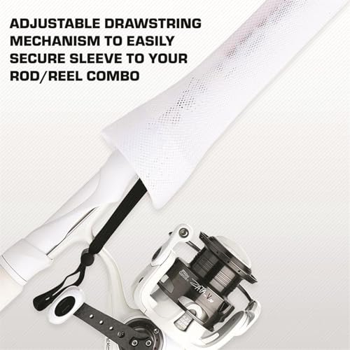 Abu Garcia® Premium Fishing Rod Sleeve, 67 in., Lightweight and Extremely Durable Woven Nylon PET Fishing Rod Cover, Reinforced Tip, Easy-Close Drawstring