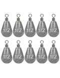BLUEWING Casting Swivel Bell Sinkers Fishing Weights 1/2oz-8oz Drop Shot Dipsey Lead Saltwater - size: Size01: 1/2oz, 10 Pack