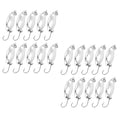 20Pcs Spoon Fishing Lures Kit – Metal Wobbler Baits with Single Hooks for Trout, Bass, Panfish in Freshwater & Saltwater Fishing - size: Silver-2.5g
