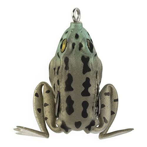 LUNKERHUNT Frog Lure for Bass Fishing | Pocket Frog Fishing Lure 1.75 Inch | Topwater Fishing Lures, Soft Hollow Body, Weedless Hooks for Trout, Pike in Saltwater and Fresh Water - style: Rocky Toad