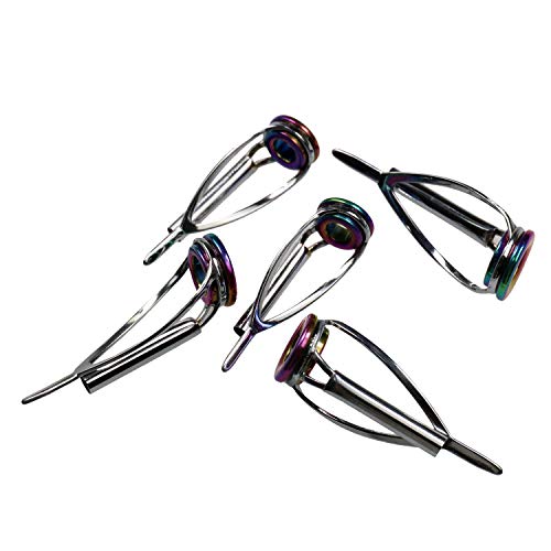 QualyQualy Fishing Rod Tip Repair Kit 40pcs/75pcs Fishing Rod Guides Stainless Steel Ceramic Ring Rod Tip Guide Replacement Baitcasting Fishing Rod Repair Kit - color: C - Rod Tip 40Pcs