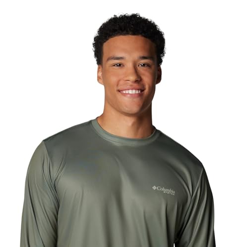 Columbia Men's Terminal Tackle PFG Line Time Long Sleeve - color: Cypress/Pow Hex, size: X-Small