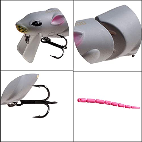 JOHNCOO Swimbait Hard Artificial Baits Mouse Fishing Lures Multi Jointed Fishing Lures Kit for Pike Bass - color: #F