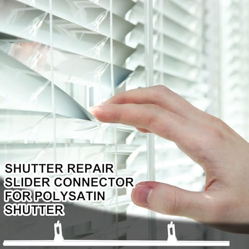 20 Pcs Shutter Repair Slider Connector Plantation Shutter Repair Kit Replacement Parts, 2 Connect 3.25" Center Spacing