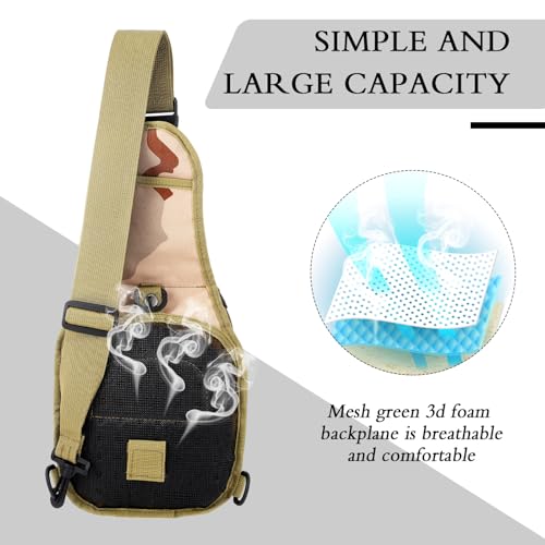 Sosation 134 Pcs Fishing Tool Fishing Tackle Box Kit and Equipment for Adults Beginner Gift, Hook Remover, Pliers Kit, Backpack Tackle Container Lures, Lip Gripper, Weigh Scale - color: Desert Camouflage
