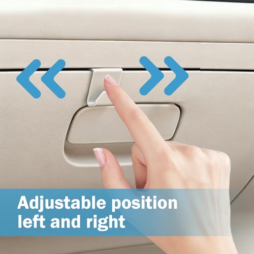 4 PCS Car Co-Pilot Glovebox Hooks, Hanger Storage Organizer for Cars, Co-Pilot Glove Box Purse Hook, Universal for Most Cars (White) - color: White