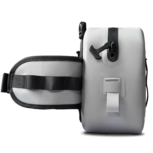 Waterproof Submersible Fanny Pack,Large Fly Fishing Waist Pack 8.9L Submersible lumbar pack with Airtight Zipper,Grey - color: Grey